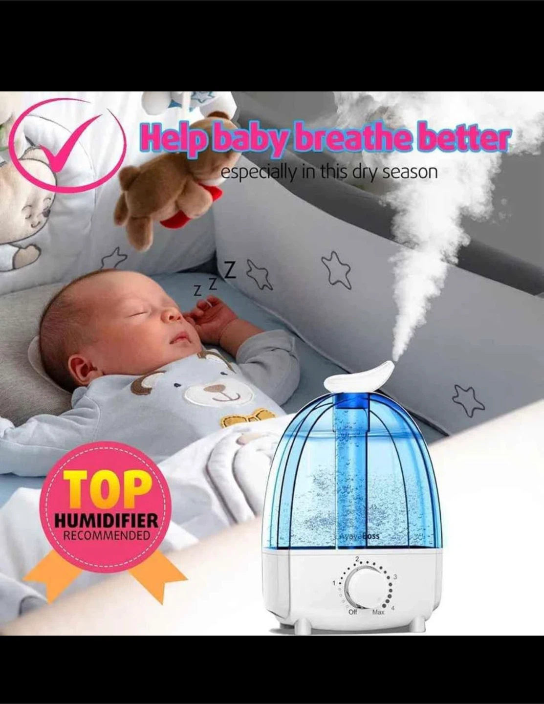 Ultrasonic Humidifier with LED Night Light - photo 5