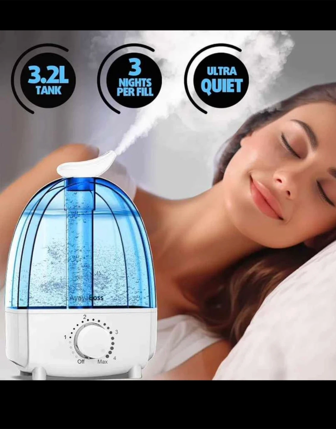 Ultrasonic Humidifier with LED Night Light - photo 2