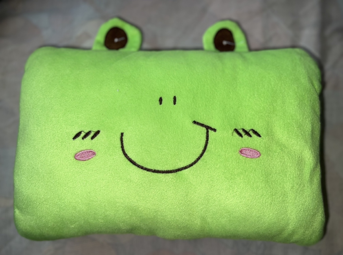 Green Frog Pillow Hand Warmer - photo 2