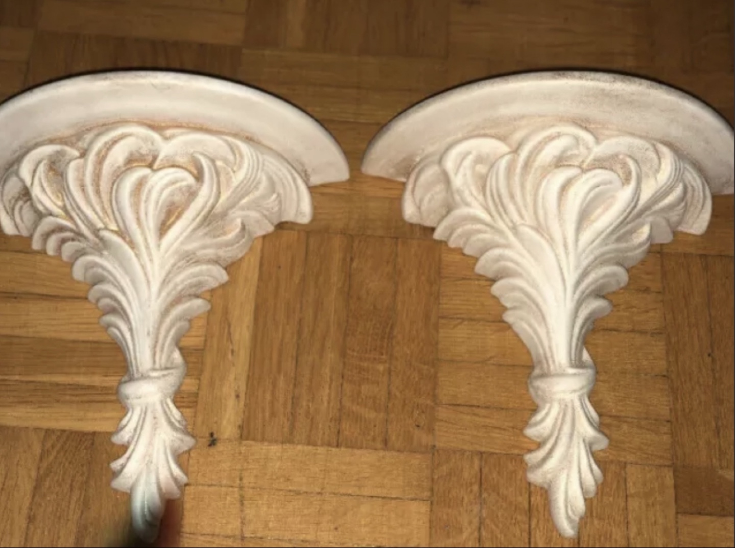 Vintage Italian Decorative Wall Shelves-Set of 2