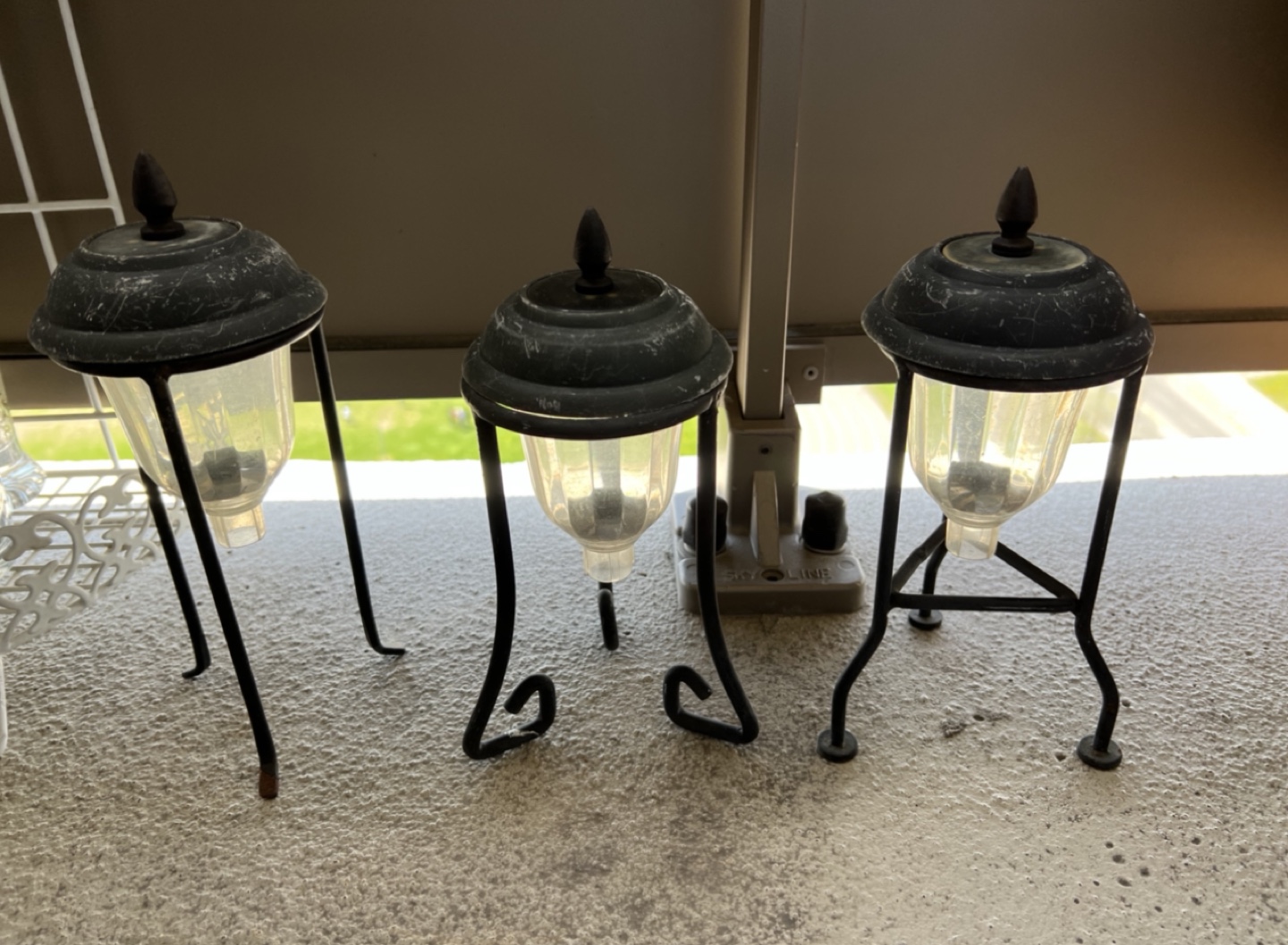 Set of 3 Black Metal Candle Holders