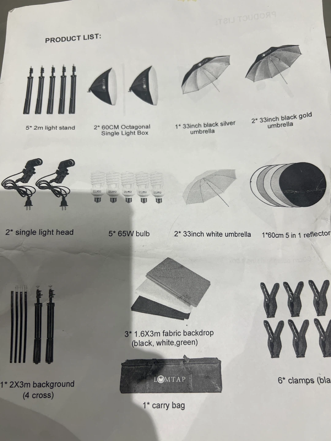 LOMTAP 2mx3m Background Lighting Kit - photo 4