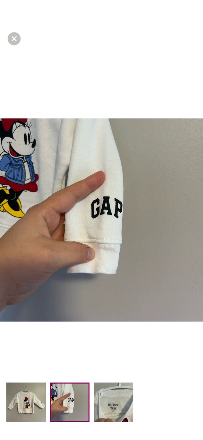 Gap Baby Disney Minnie Mouse Sweatshirt 6-12 Months - photo 2