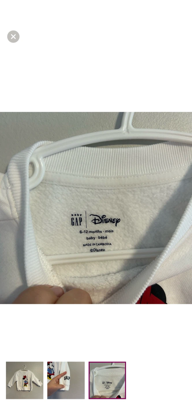 Gap Baby Disney Minnie Mouse Sweatshirt 6-12 Months - photo 3