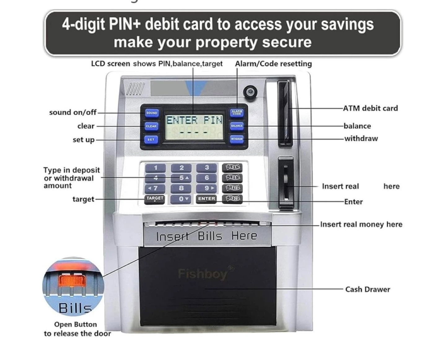 💚🏧ATM Savings Bank - Kids Electronic Money Bank