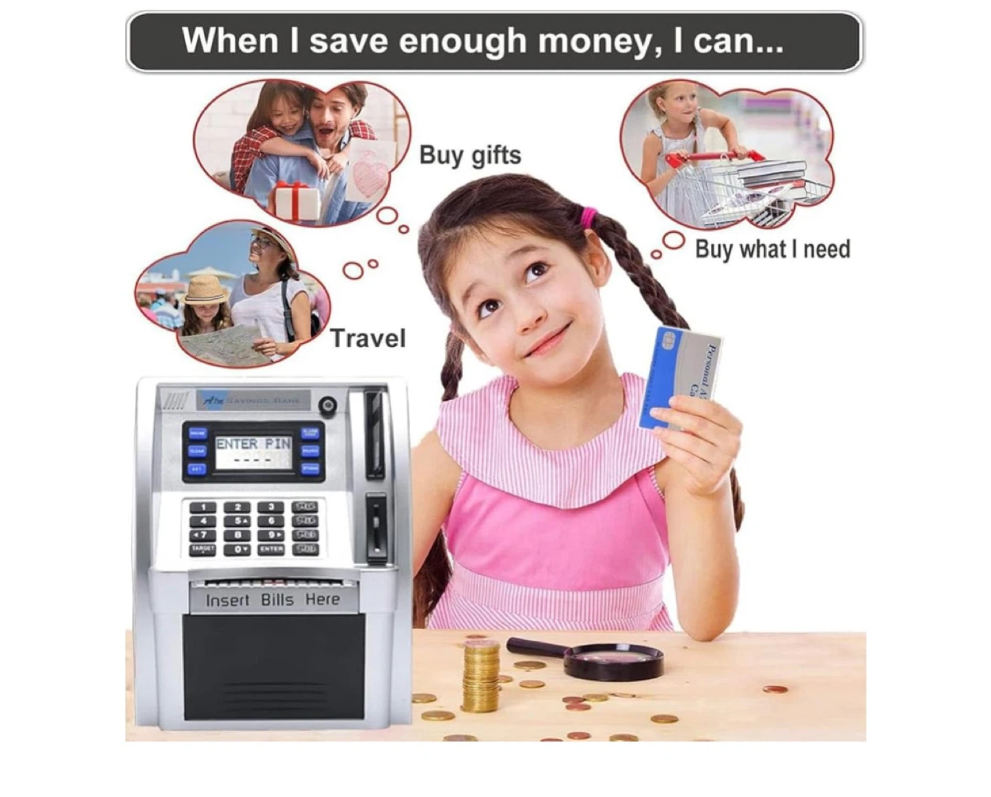 💚🏧ATM Savings Bank - Kids Electronic Money Bank - photo 3