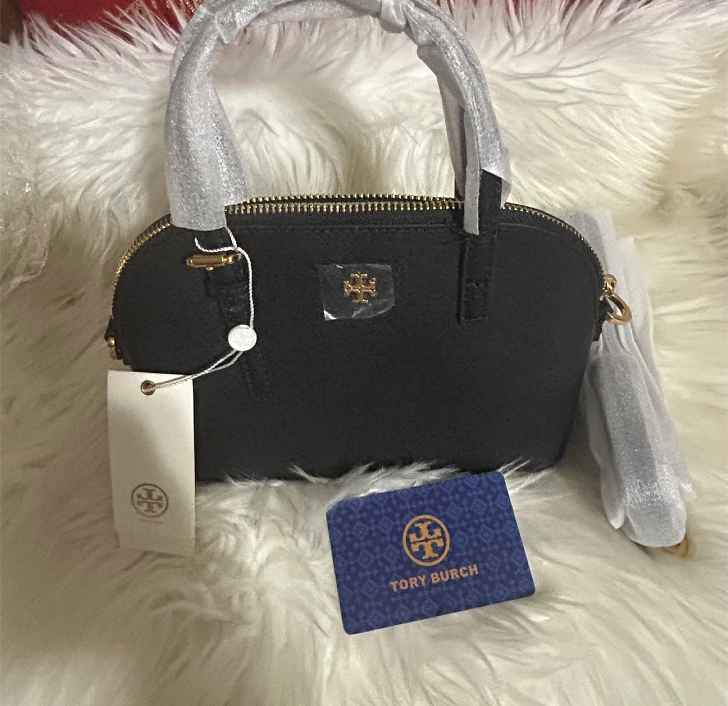 Tory Burch Black Leather Satchel