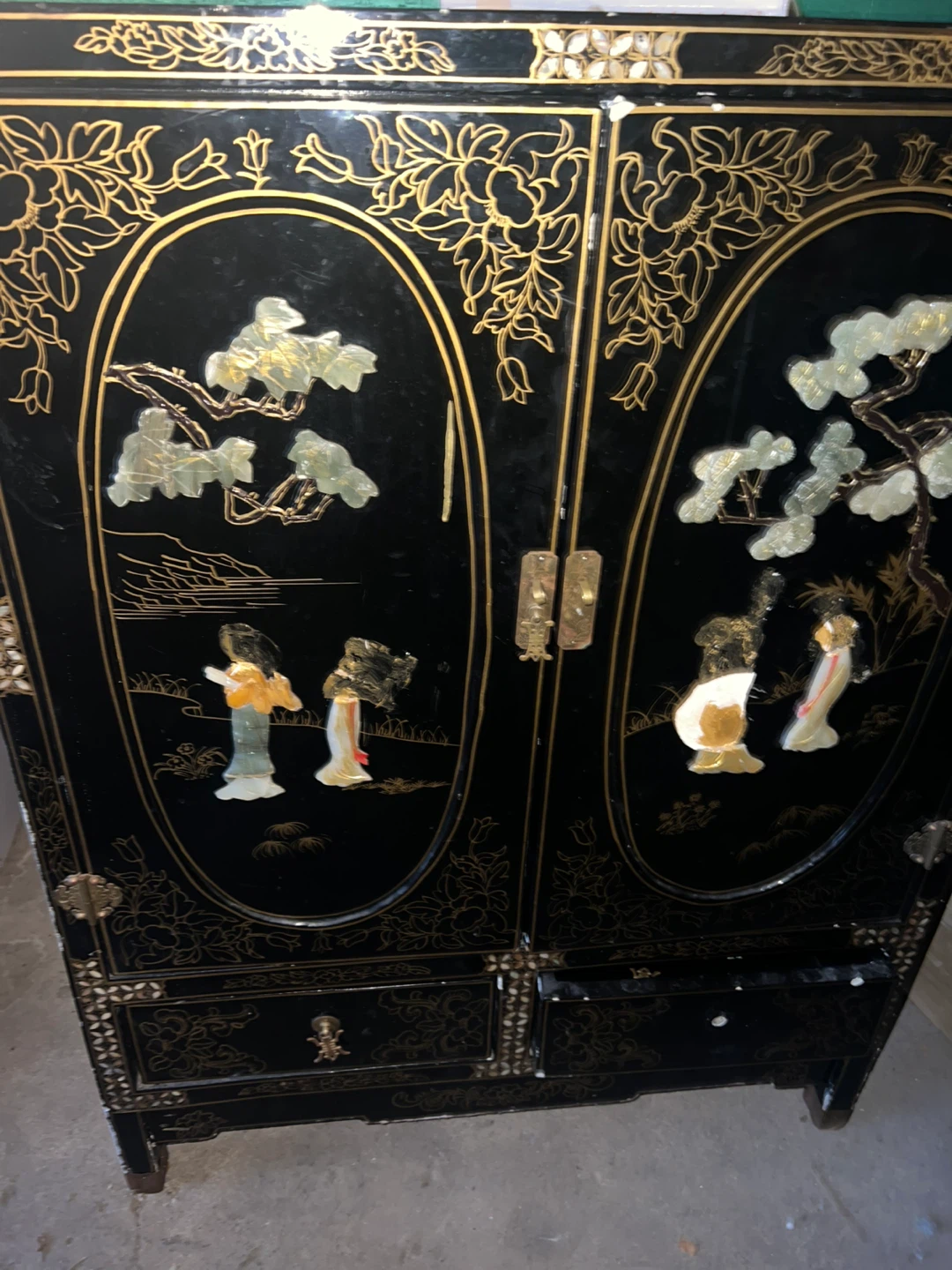 Black Asian Style Cabinet