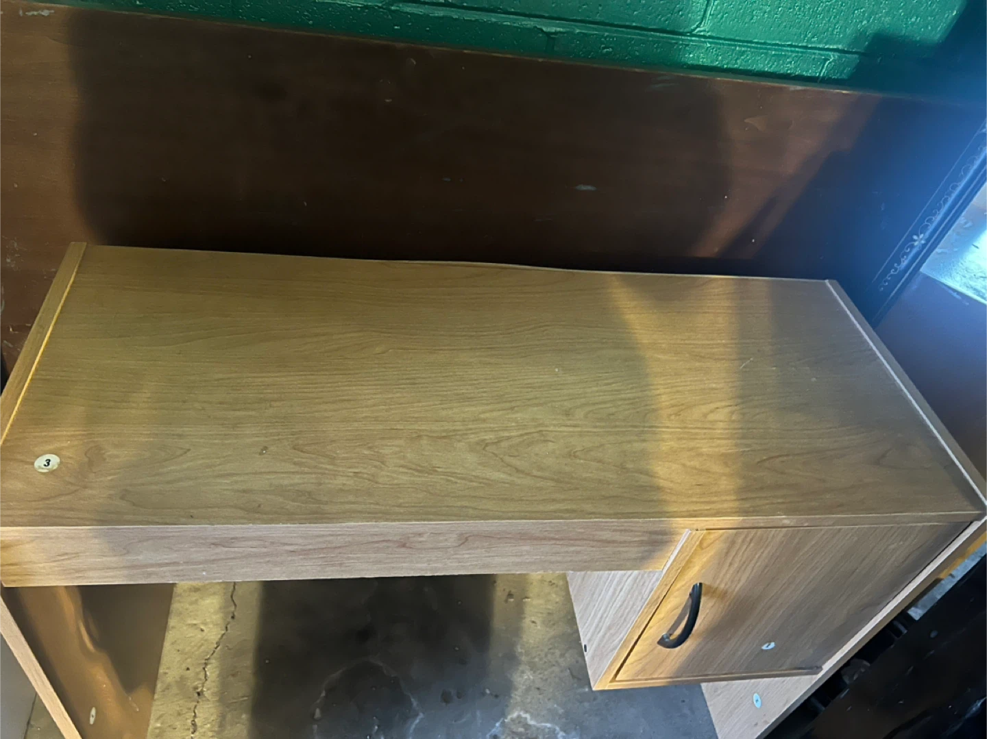Wooden Desk with Cabinet - photo 3