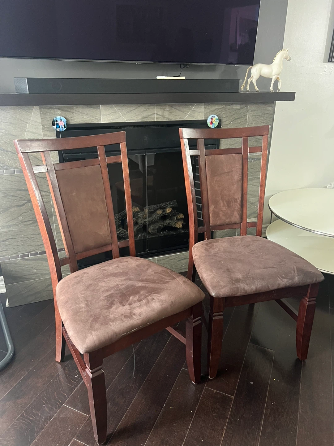 Set of 2 Brown Dining Chairs - photo 2