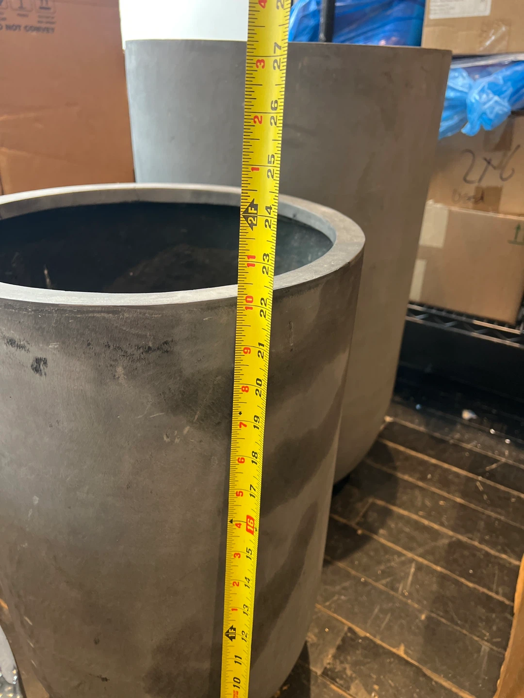 Set of 5 Concrete Gray Planters - Assorted Sizes - photo 4