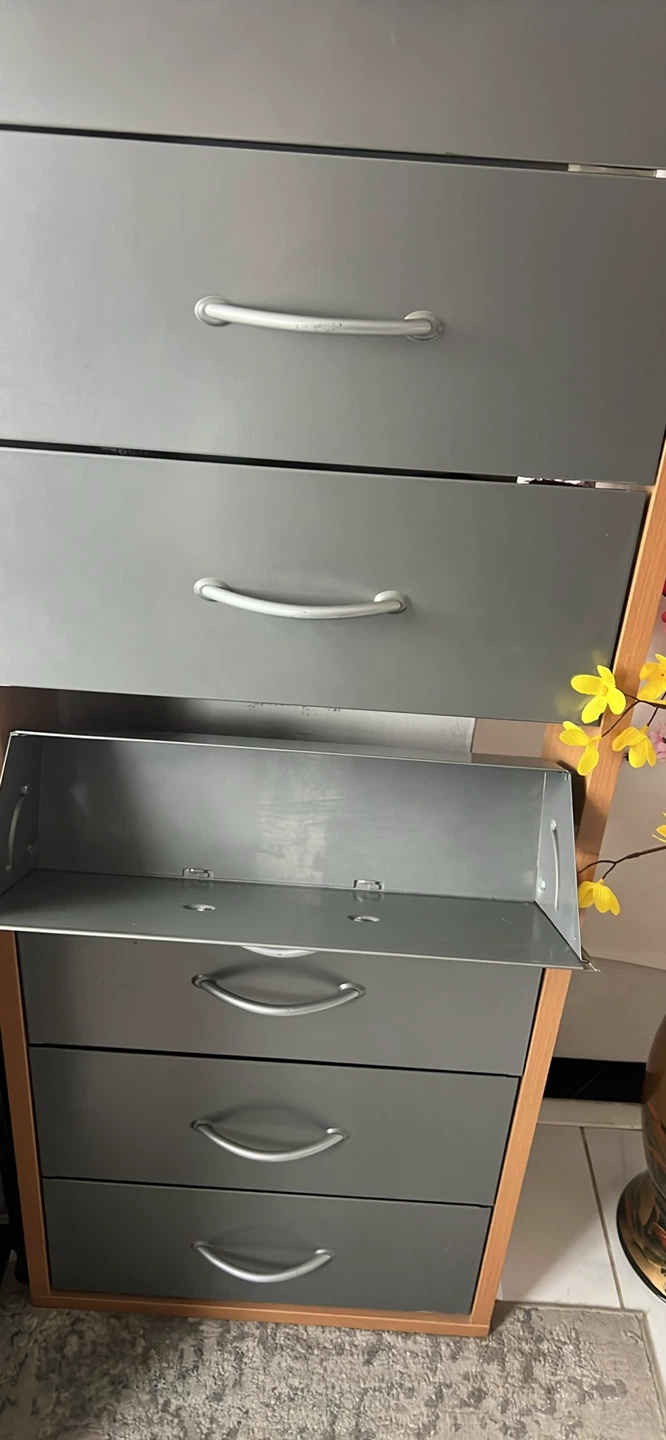 Need gone  asap Cd cabinet Tall Grey 7-Drawer Dresser - photo 2