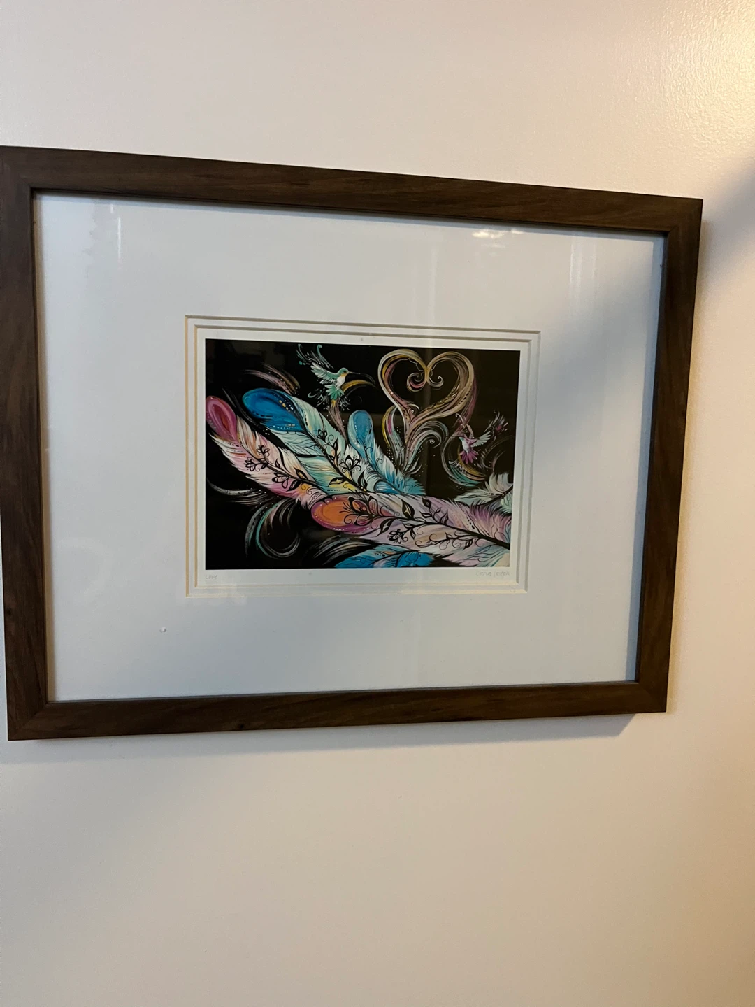 Framed Feather Art Print