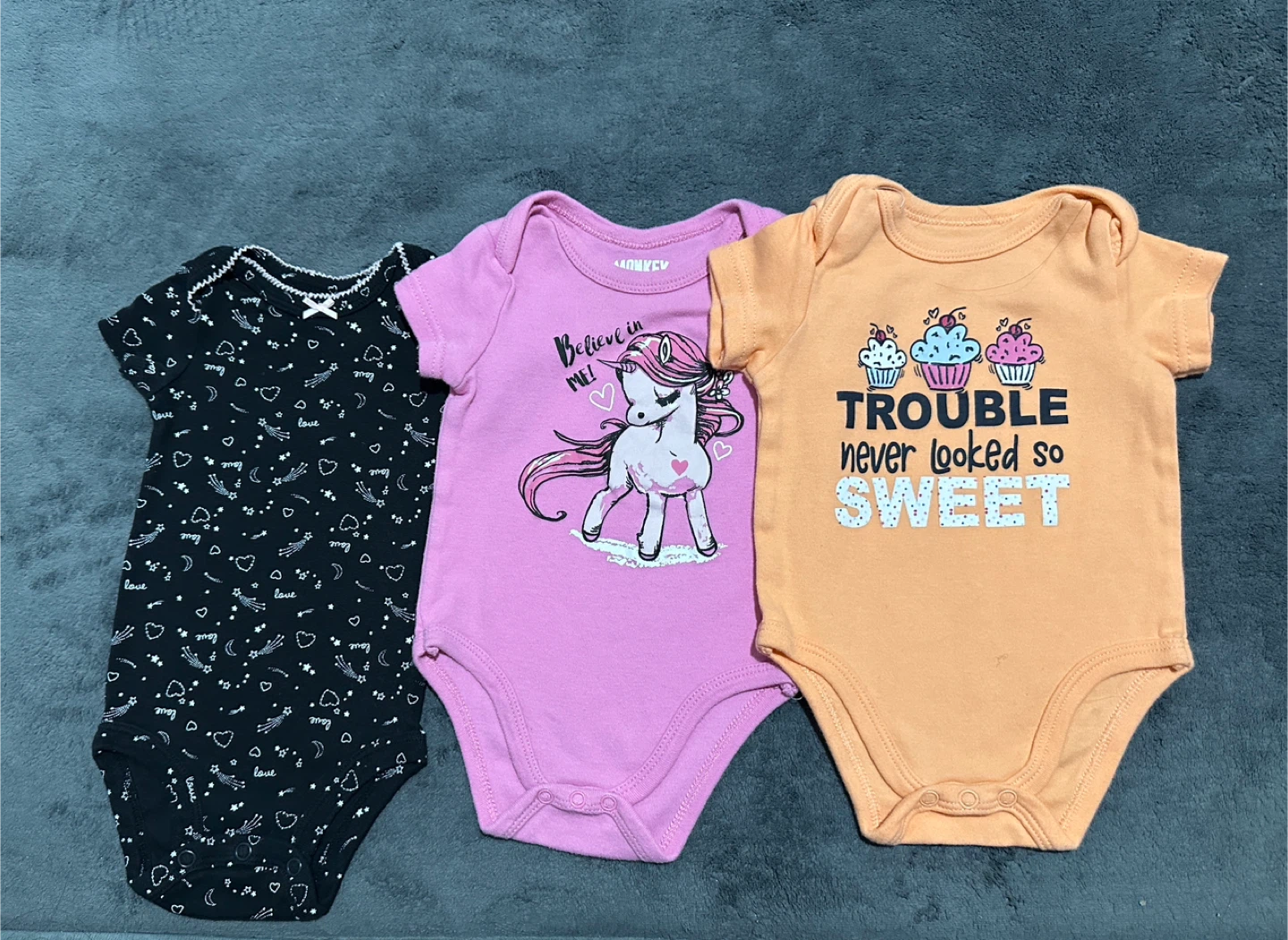 0-3 Months Baby Onesies Bundle - Various Brands & Styles - photo 2