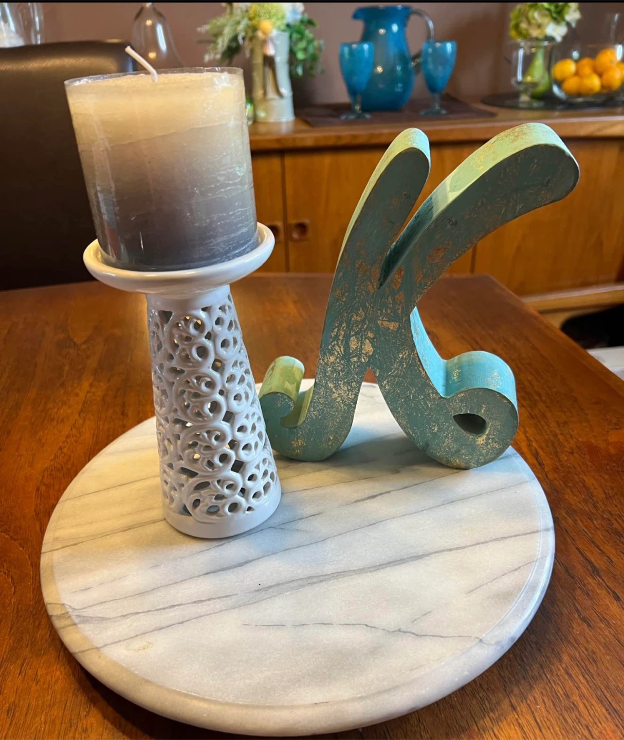 Decorative large letter K
