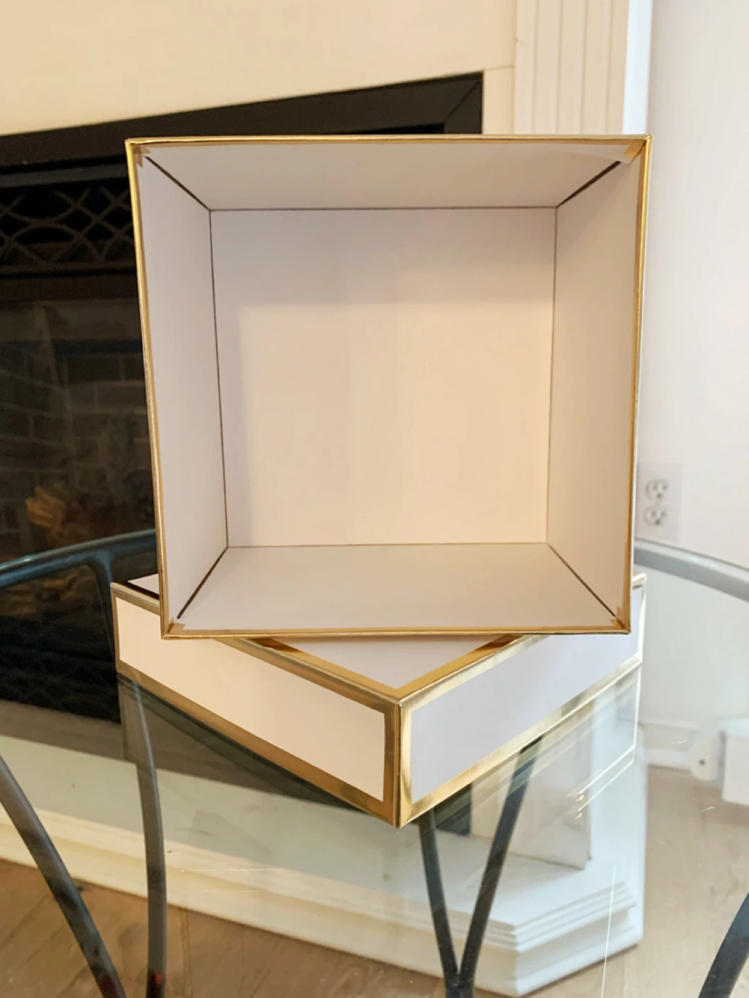Decorative White & Gold Gift Box - photo 2