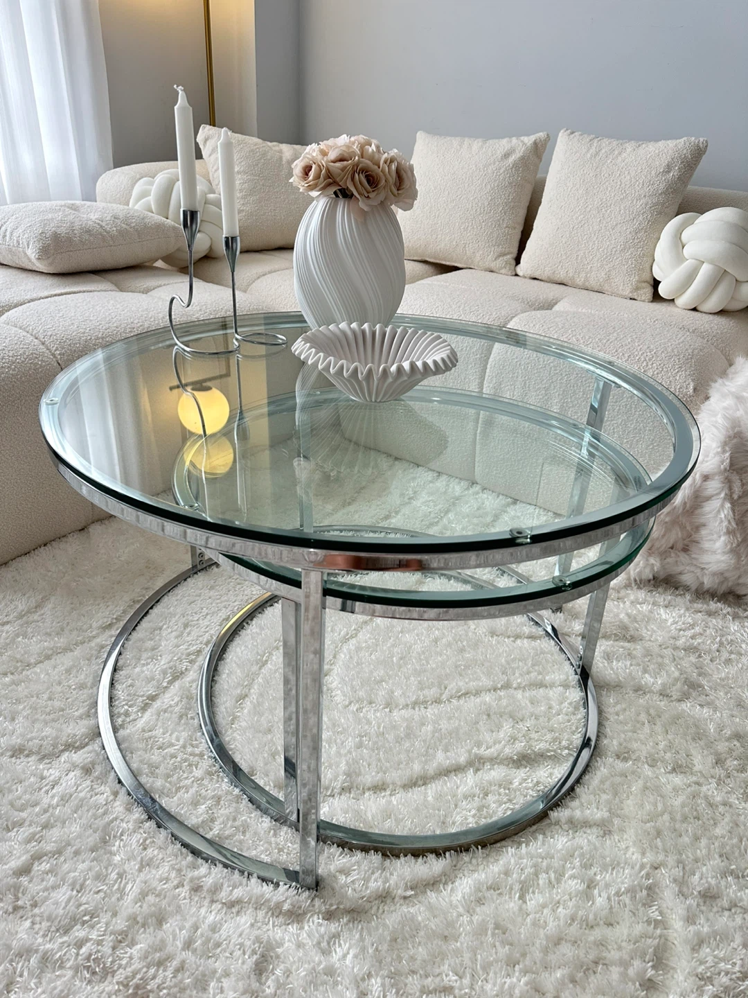 Nesting chrome Coffee Table - photo 3