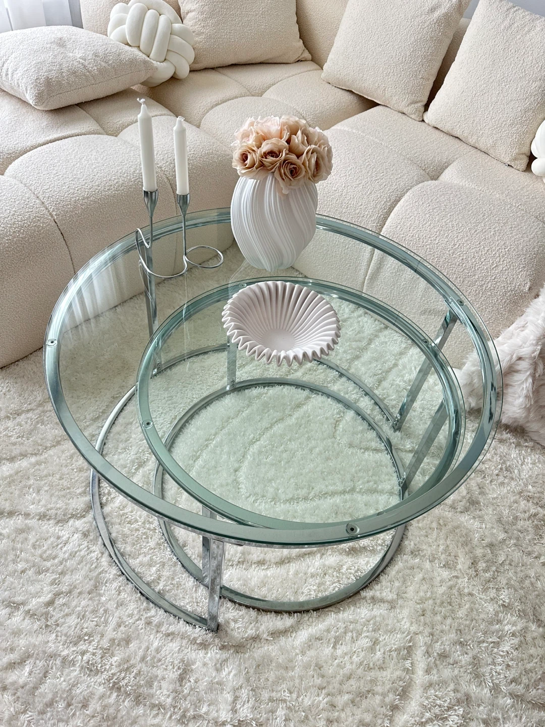 Nesting chrome Coffee Table - photo 2