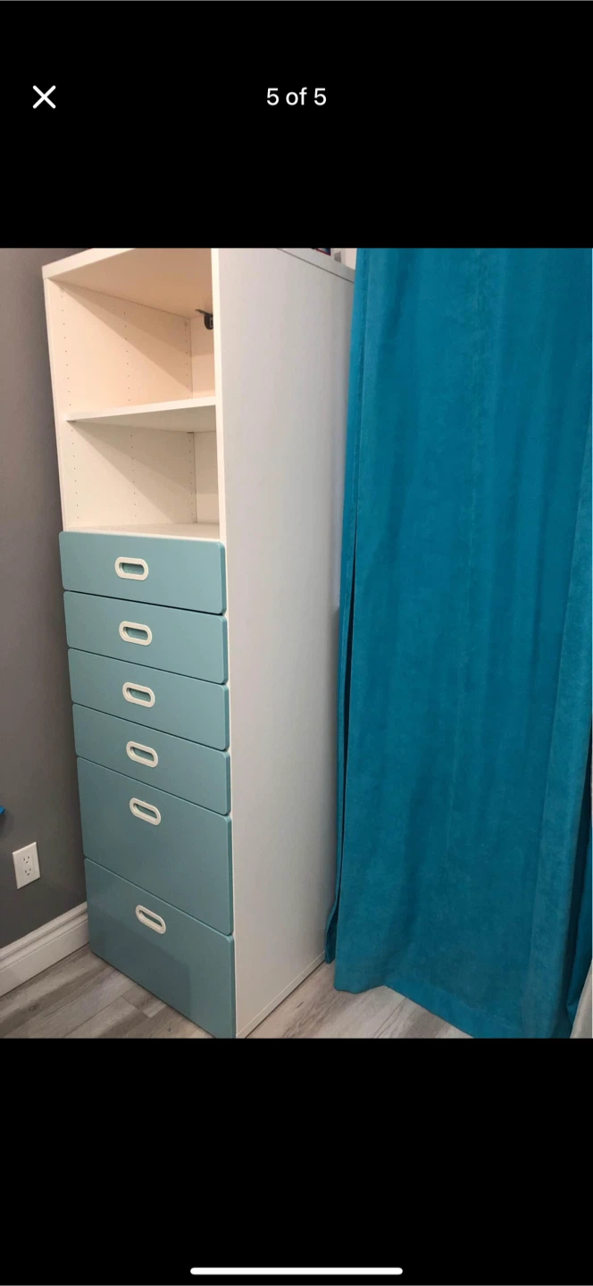 IKEA Crib and Changing Table and wardrobe Combo - photo 3