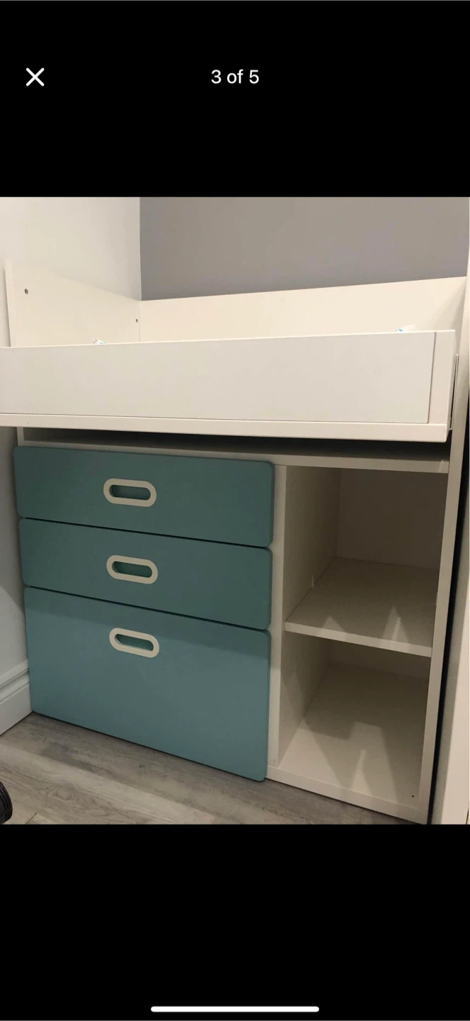 IKEA Crib and Changing Table and wardrobe Combo - photo 4