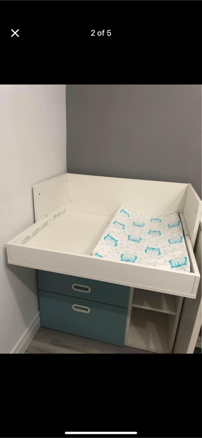 IKEA Crib and Changing Table and wardrobe Combo - photo 5