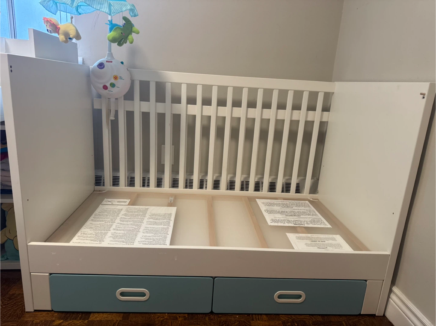 IKEA Crib and Changing Table and wardrobe Combo - photo 2