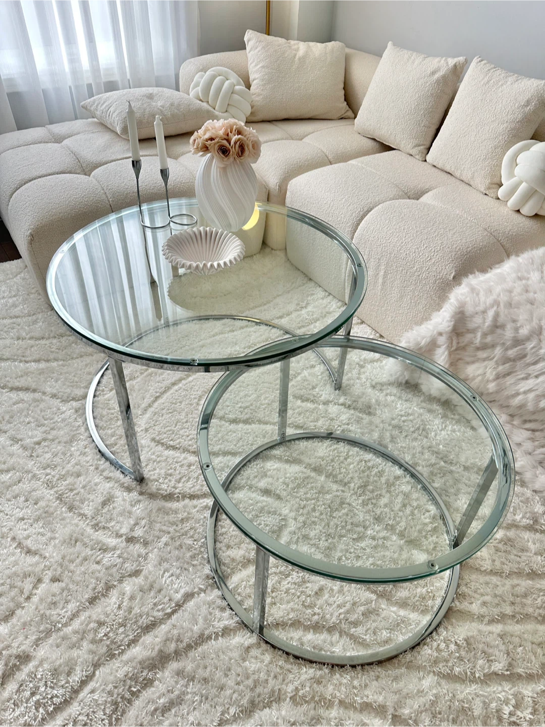 Nesting chrome Coffee Table