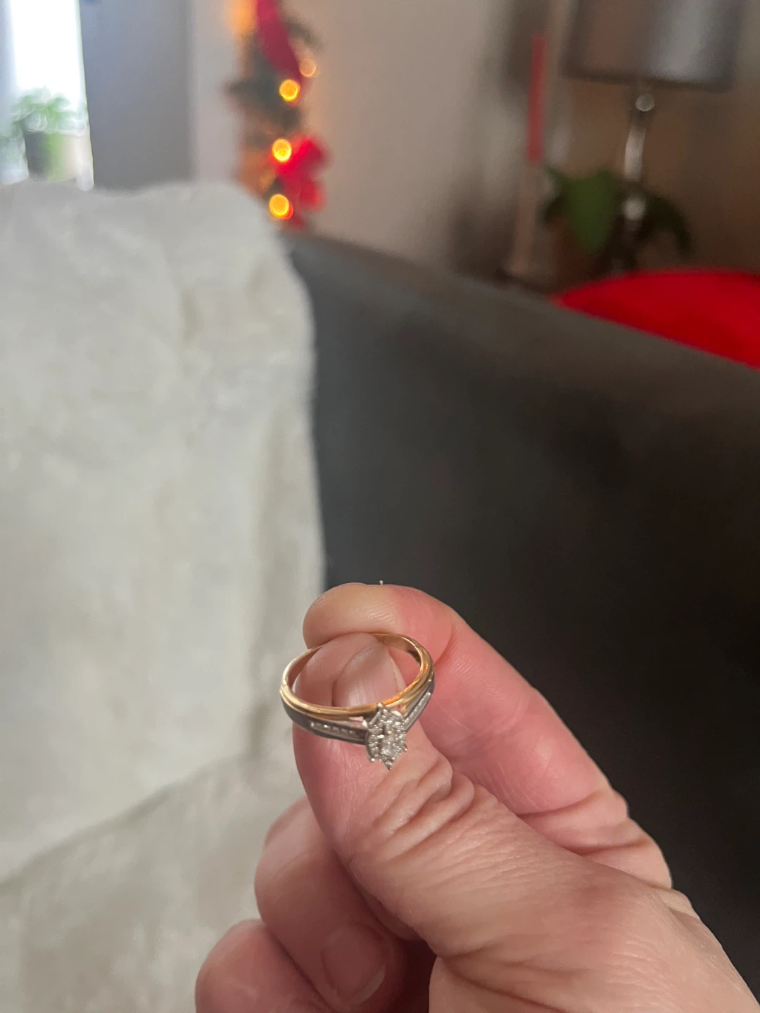 Diamond Ring with Gold Band - photo 4