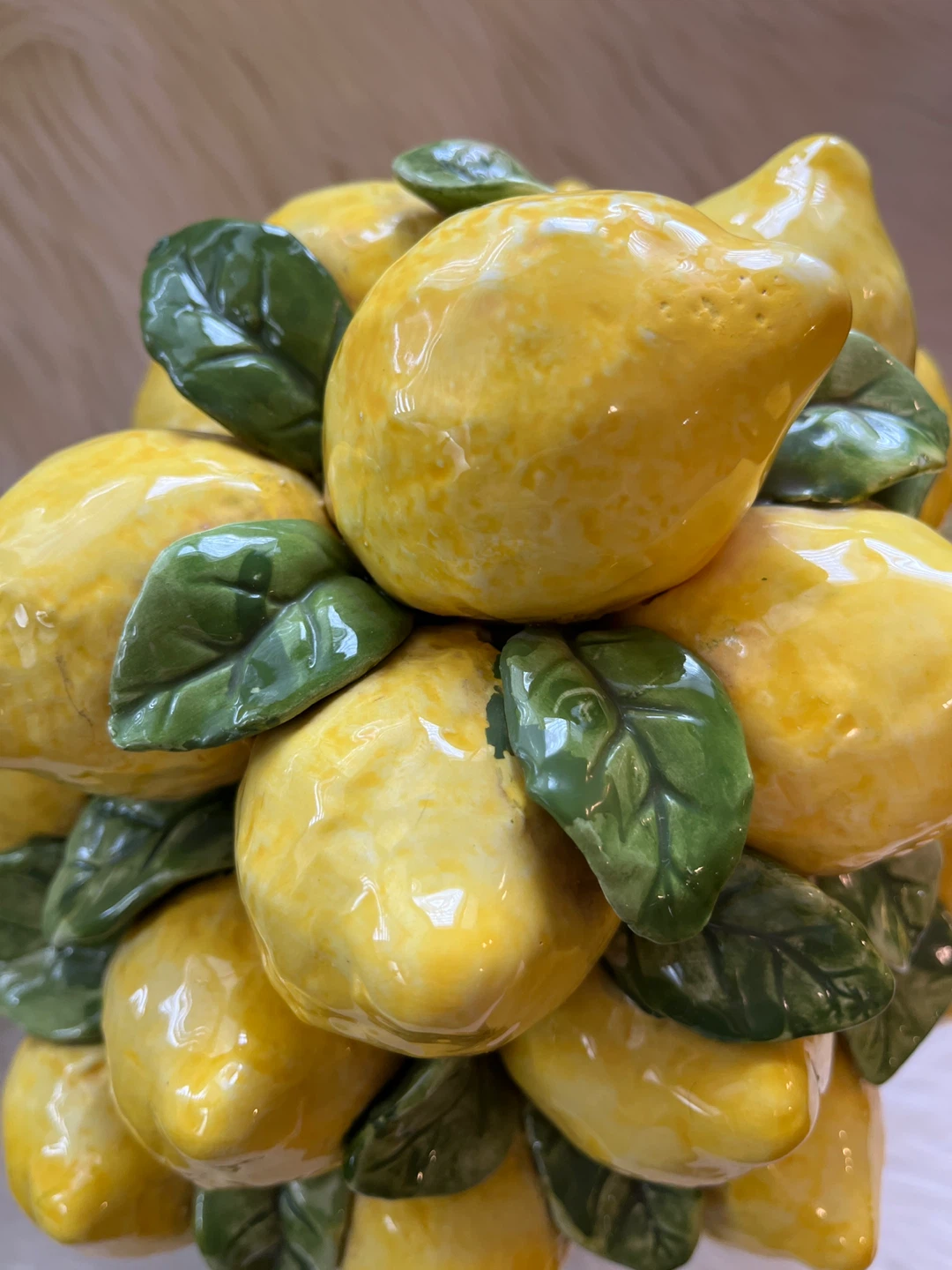 VINTAGE Italian majolica lemon topiary centerpiece - photo 2