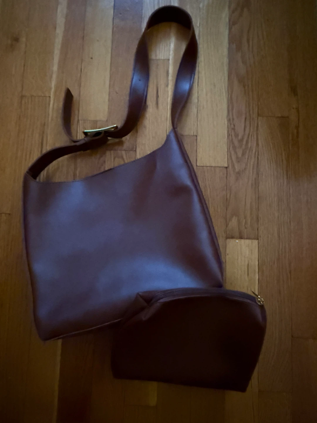 Brown Shoulder Bag with Pouch