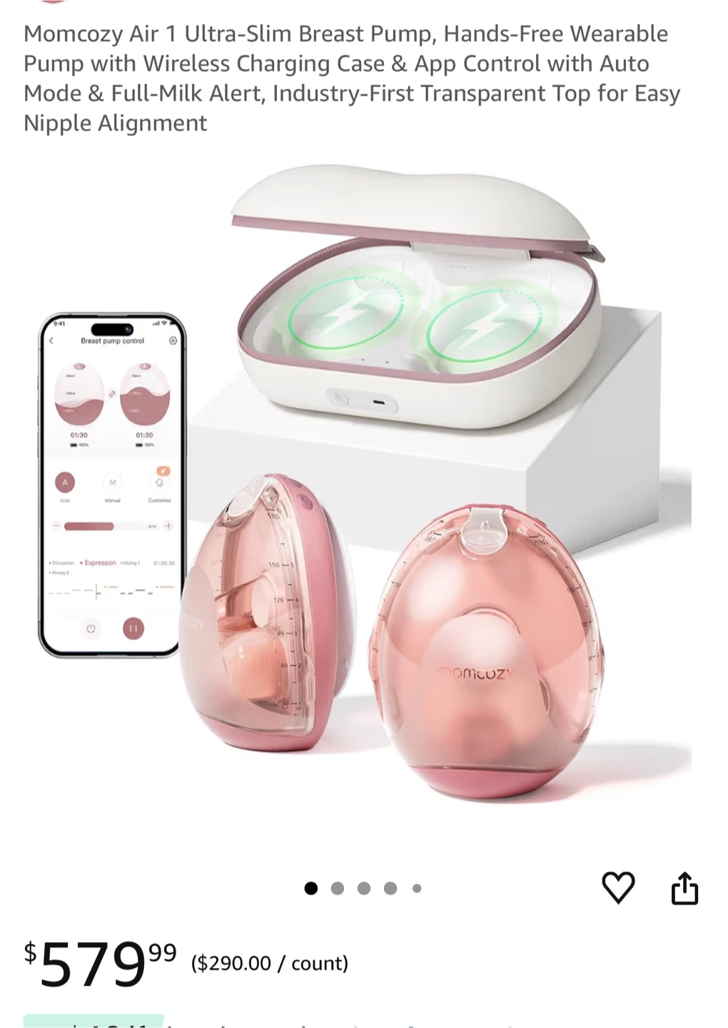 Momcozy Air 1 Ultra-Slim Breast Pump Brand New