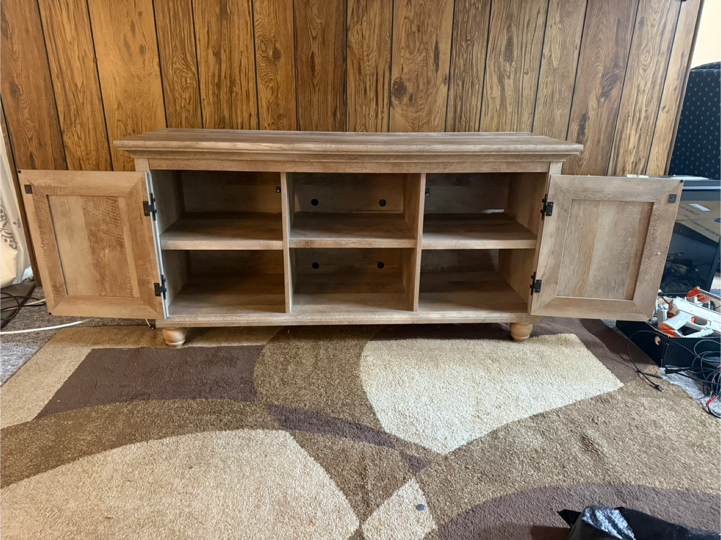 Wooden TV Stand with Storage - photo 2
