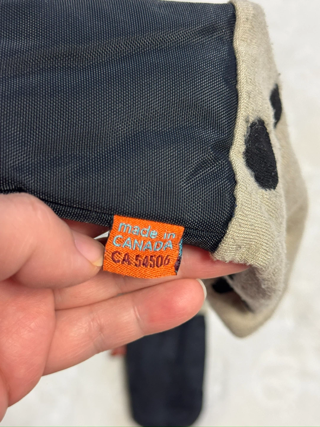 mimiTENS Baby Mittens - Black & Beige Polka Dot - photo 4