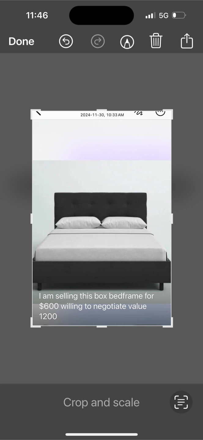 Box Bedframe - Black queen size - photo 2