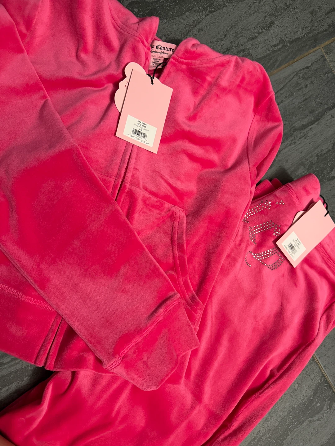 Juicy Couture Pink Party Velour Set - New with Tags!