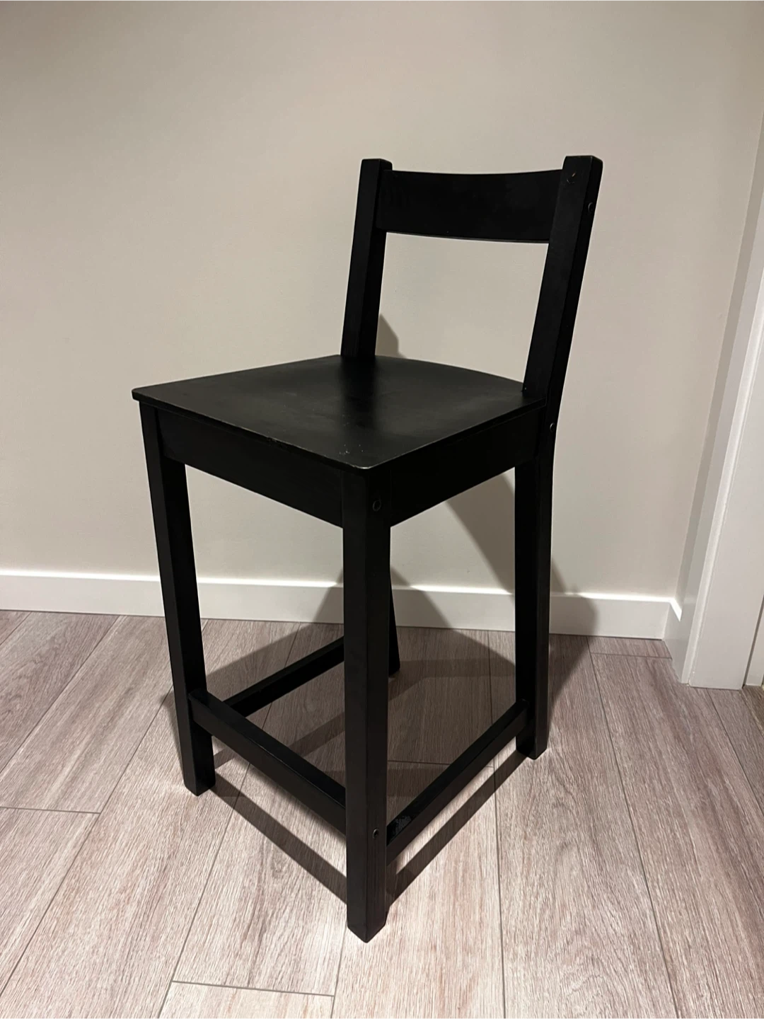 IKEA Black Wooden Bar Stool