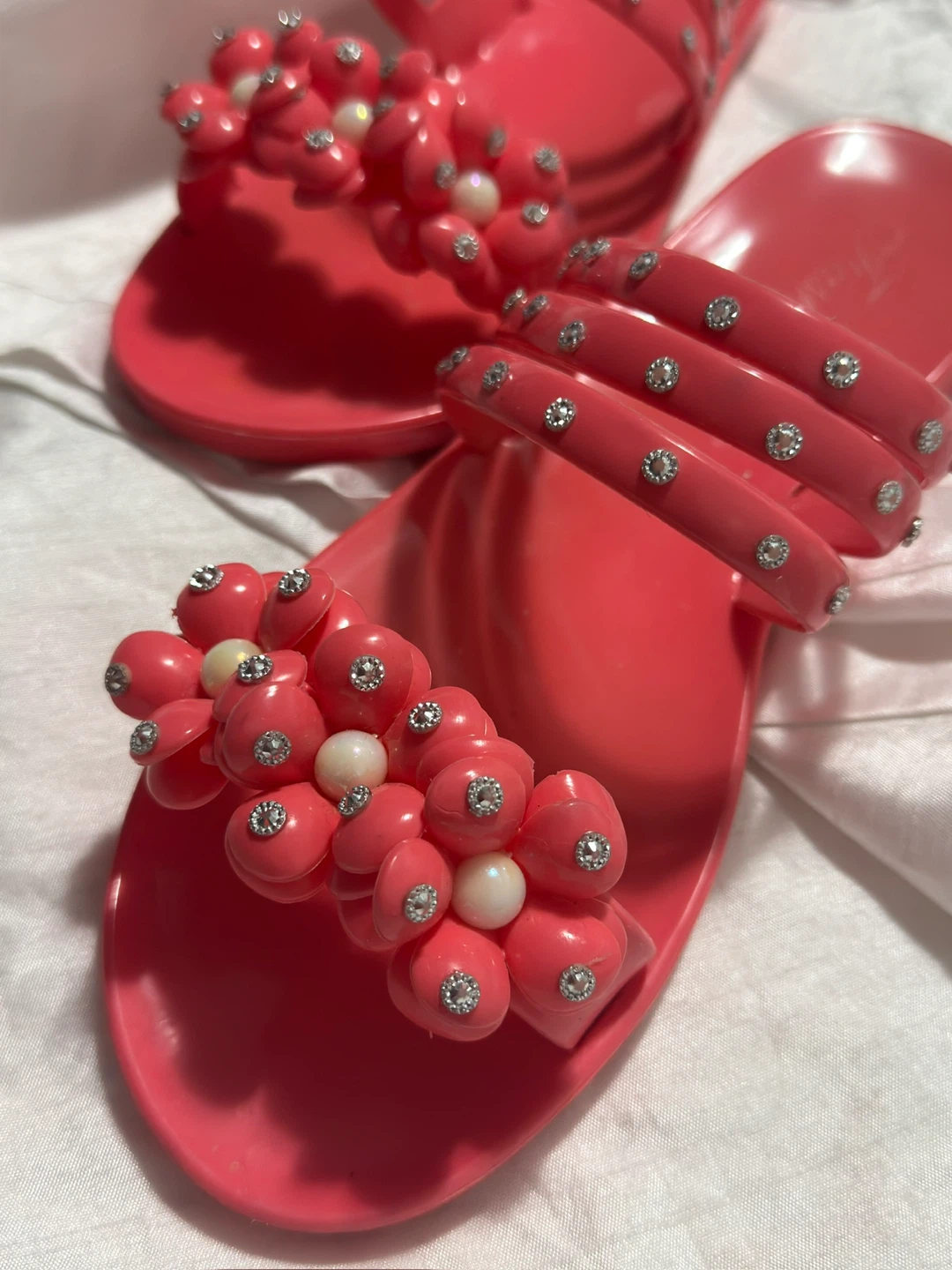 🥕Fashion Coral Flower Sandals - Size 38