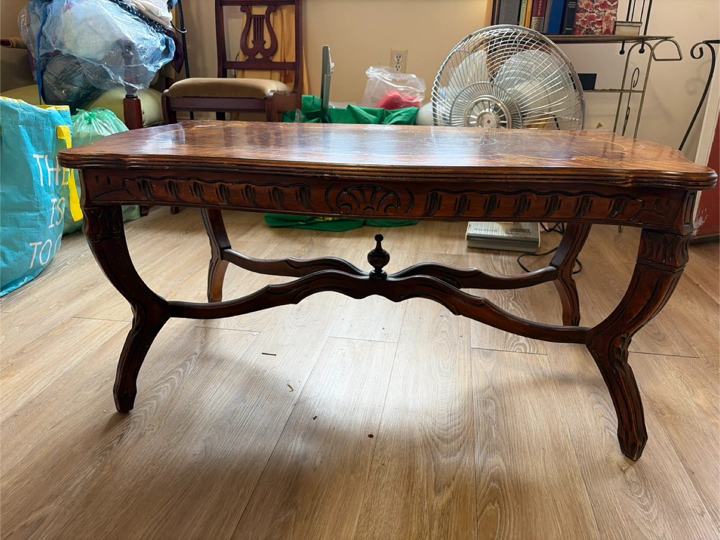 Vintage Inlaid Wood Coffee Table - photo 3