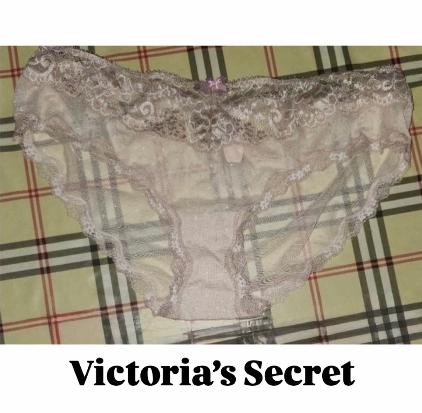 BNWT Victoria’s Secret Sheer & Lace Light Pale Pink Panties - photo 5