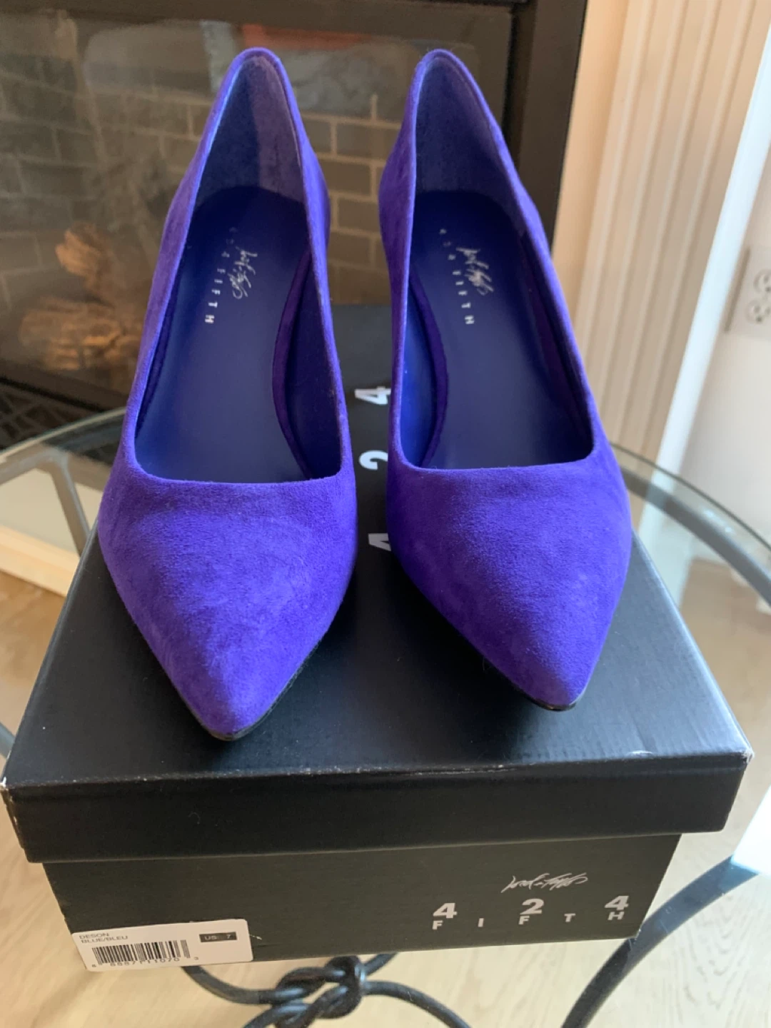 Lord & Taylor 424 Fifth Suede Heels - Size 7