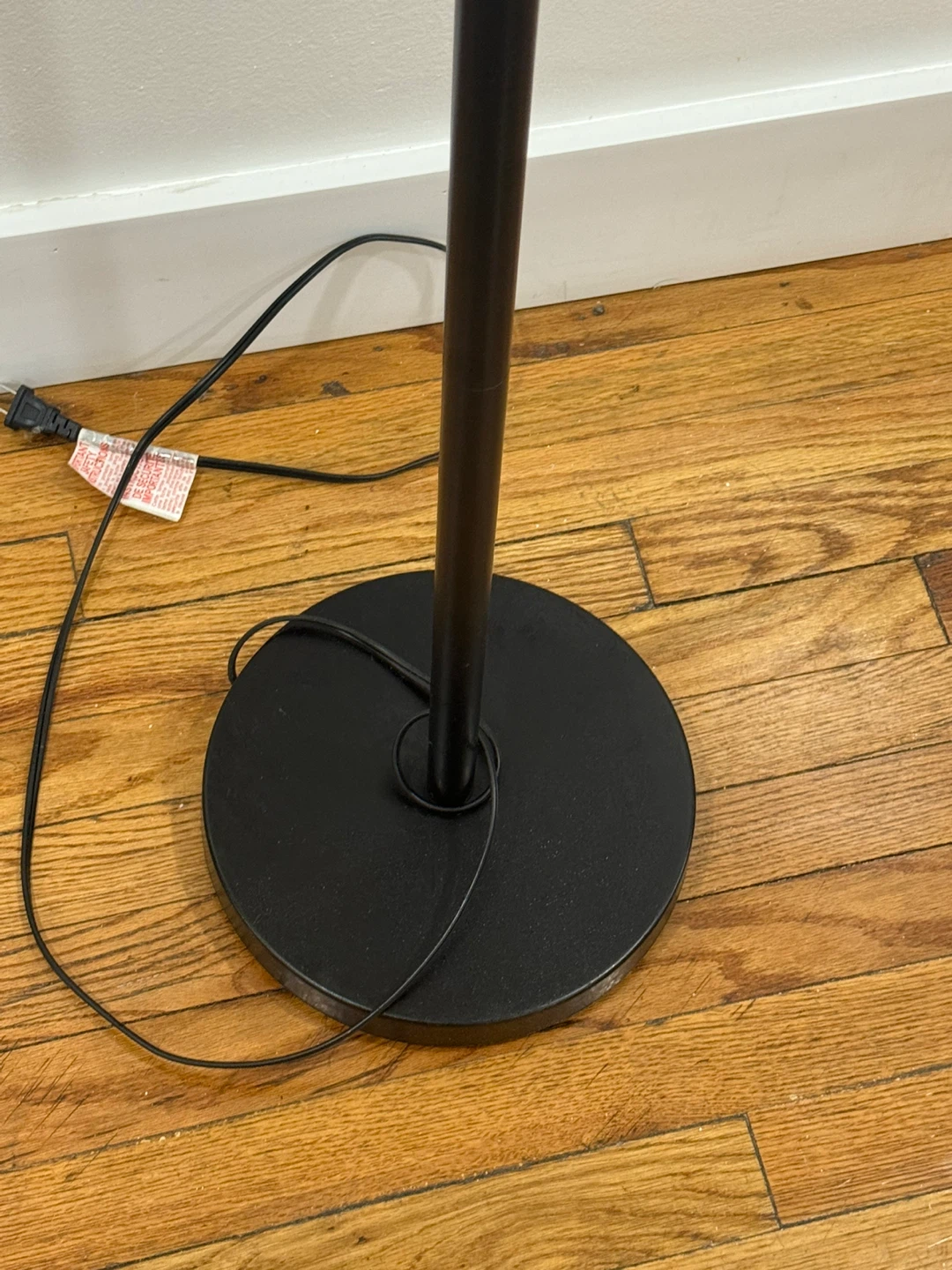 Black Floor Lamp with Frosted Glass Shade - photo 4