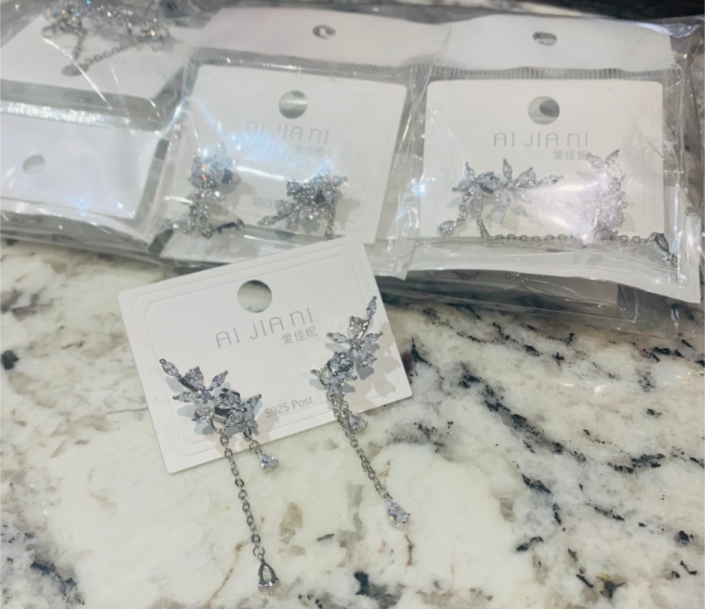 AI JIANI Silver Dangle Earrings - New - photo 2