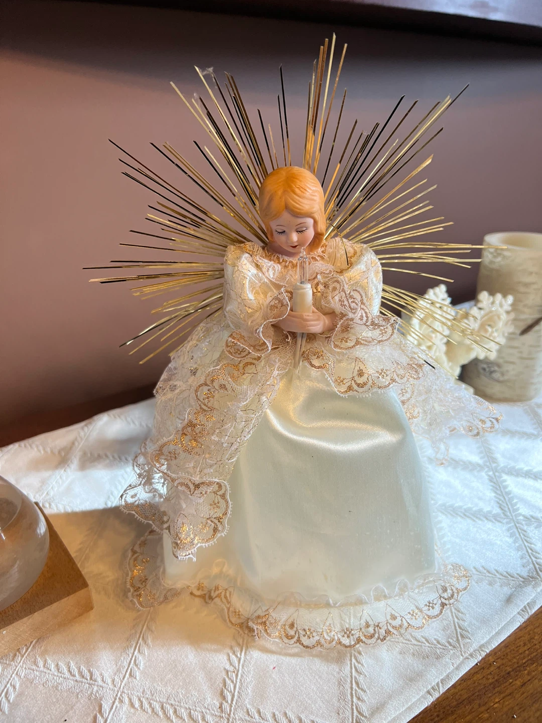 Vintage Angel Christmas Tree Topper