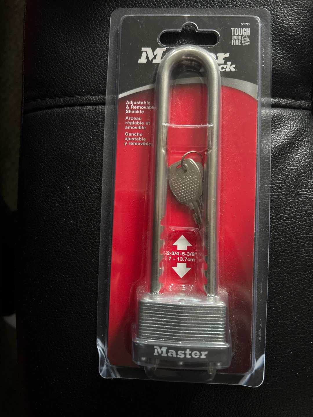 Master Lock 517D Long Shackle Padlock - New