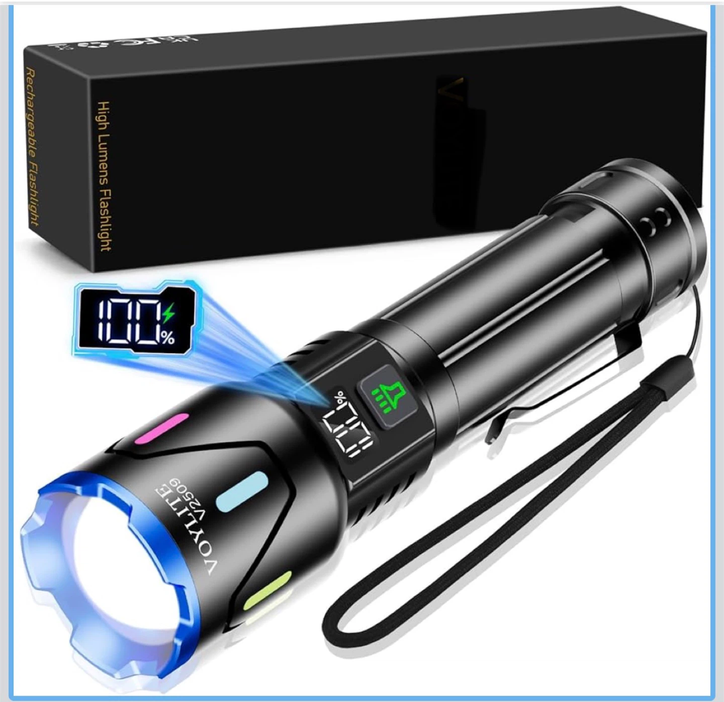 High Lumens Rechargeable Flashlight