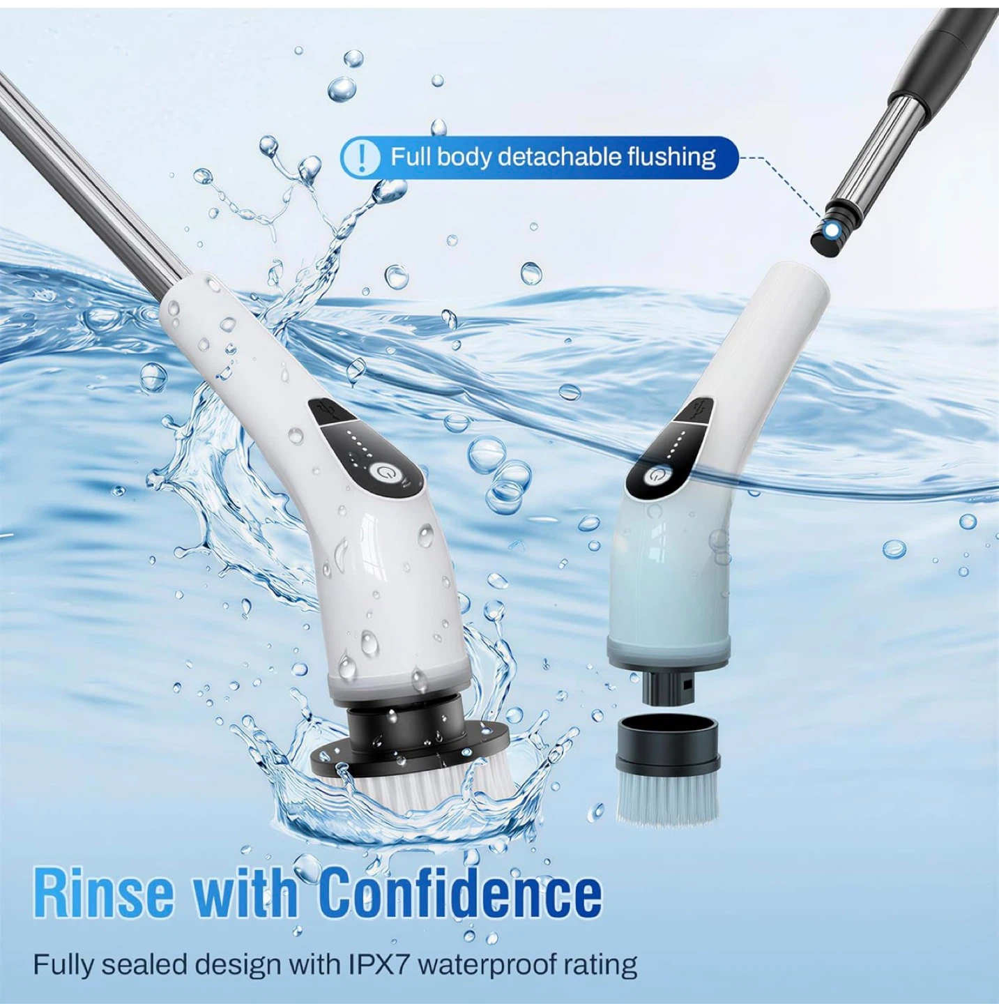 Electric Spin Scrubber with Extension Handle - photo 4
