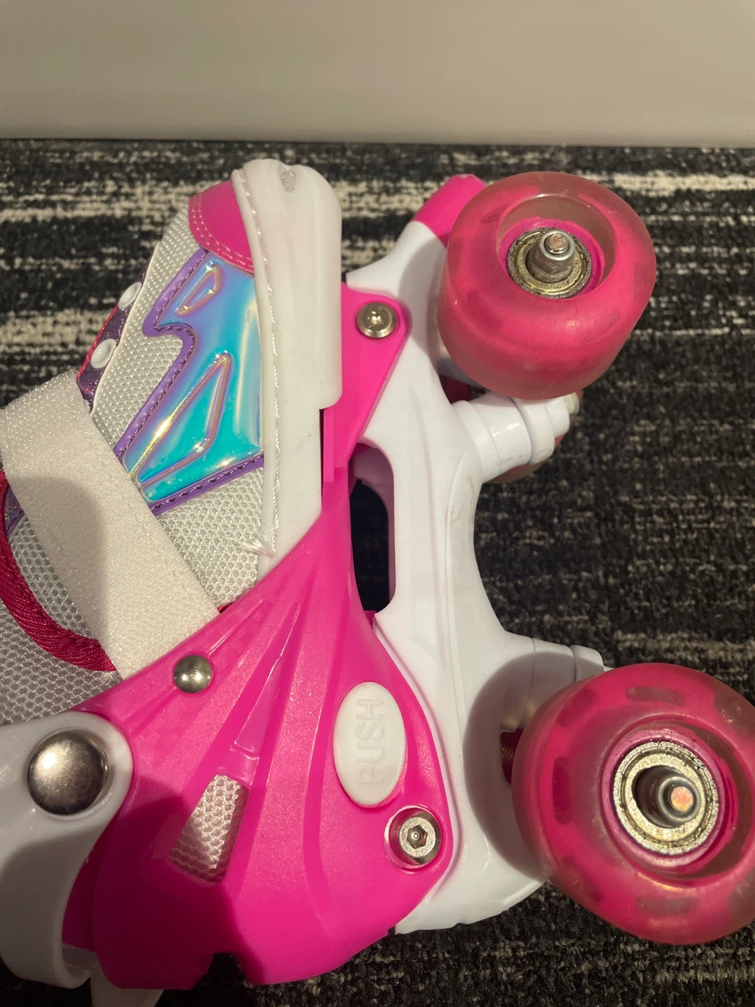 3-6Y Adjustable Roller Skates - Pink & White - photo 2
