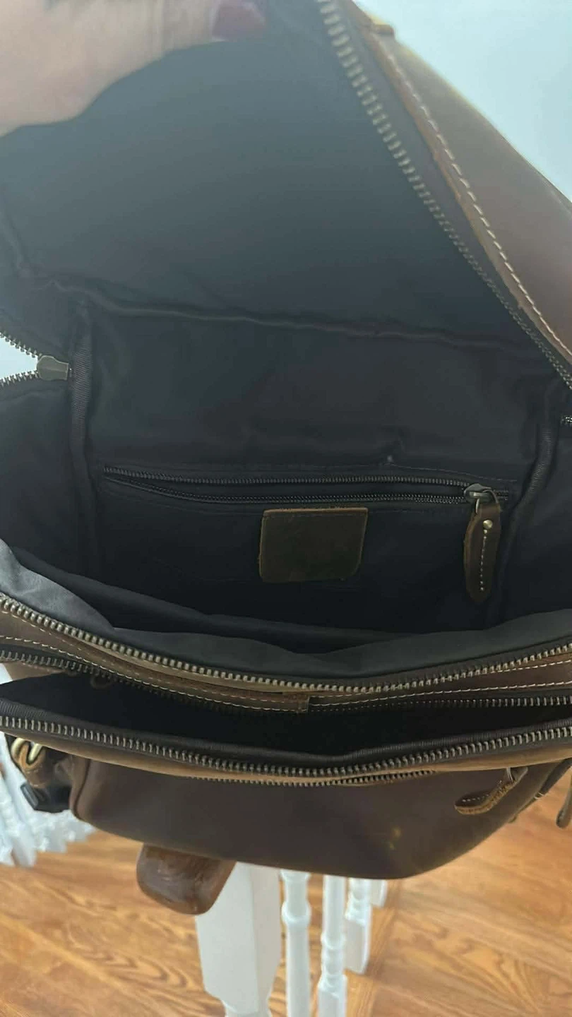 Leather Backpack - Brown - photo 3