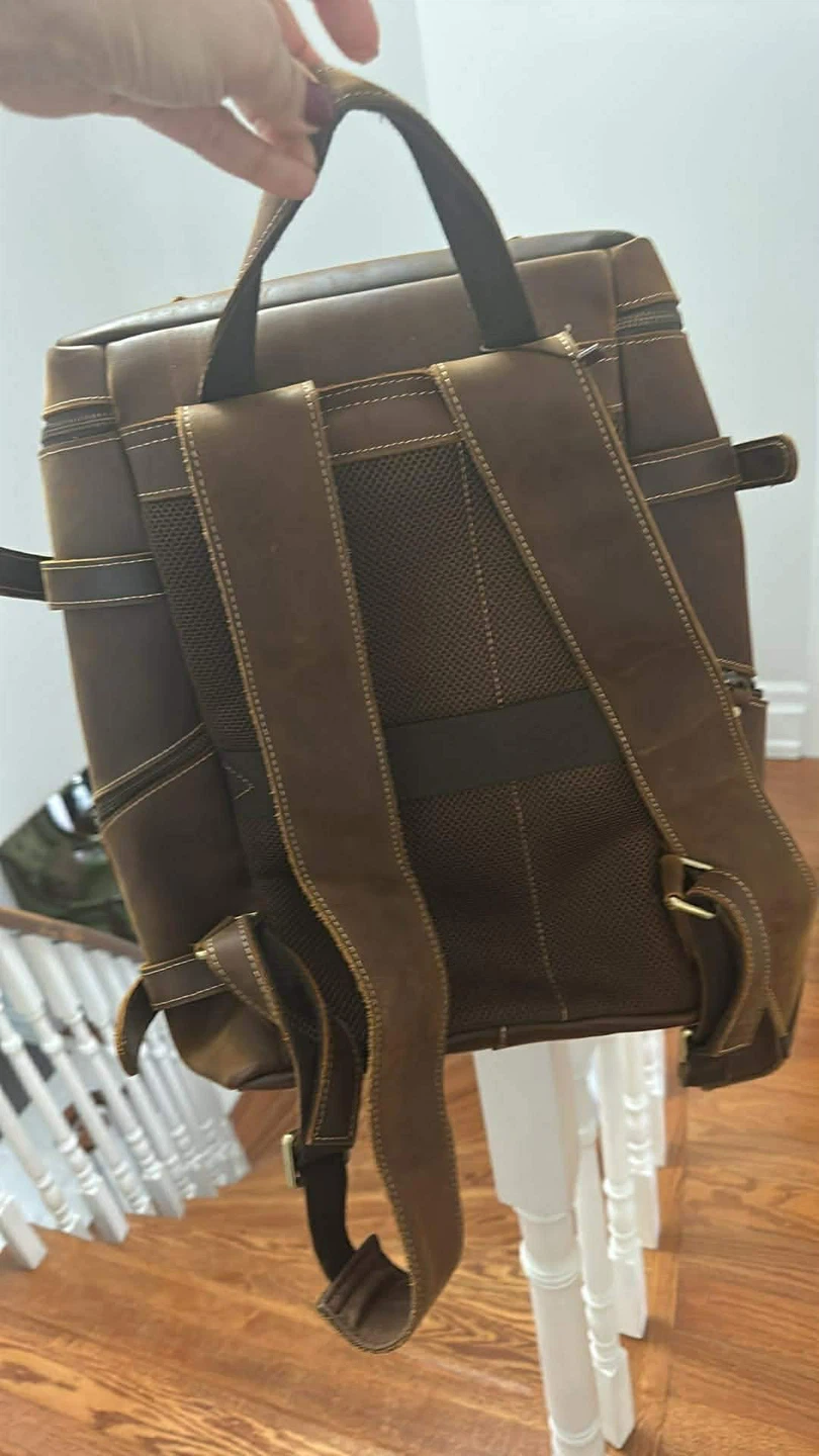 Leather Backpack - Brown
