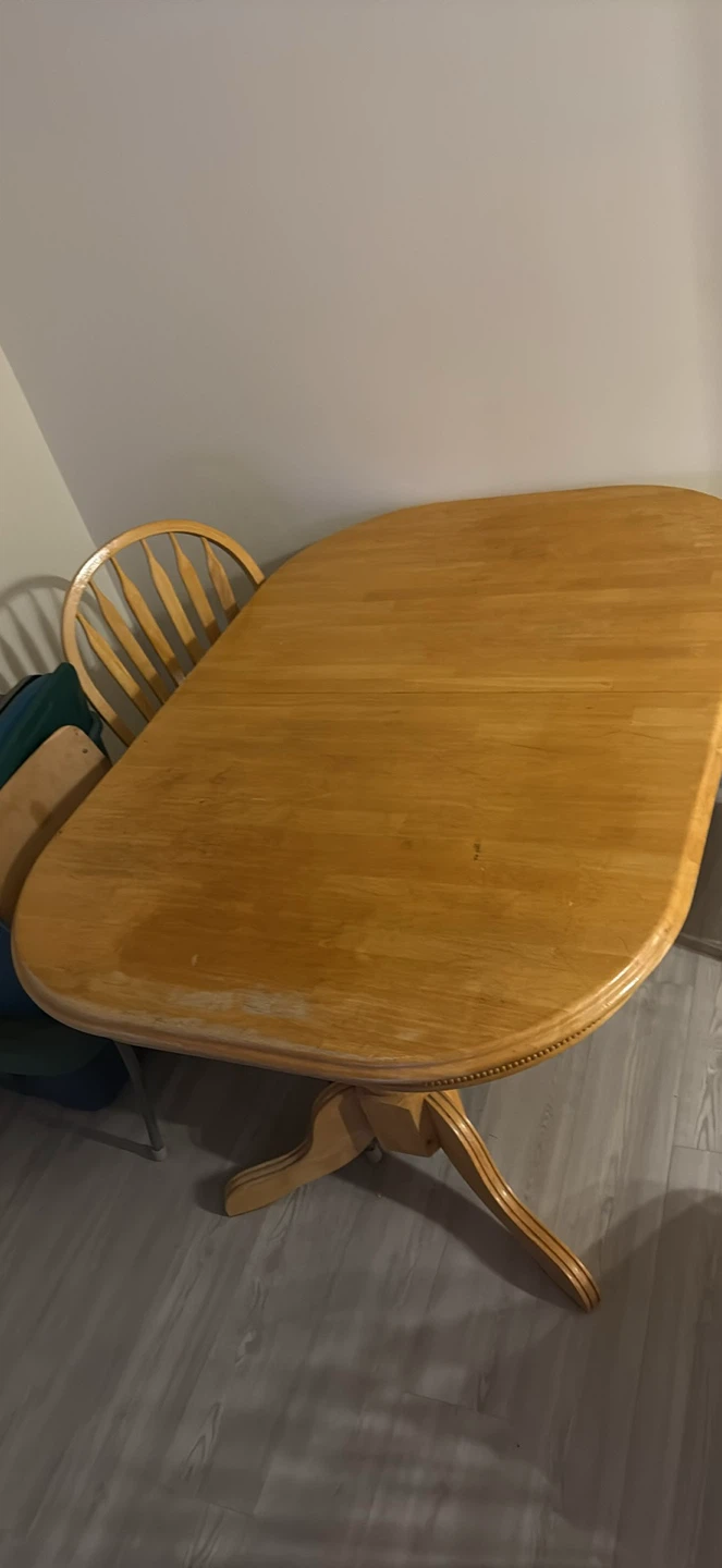 Solid oak Dining Table with 3 Chairs